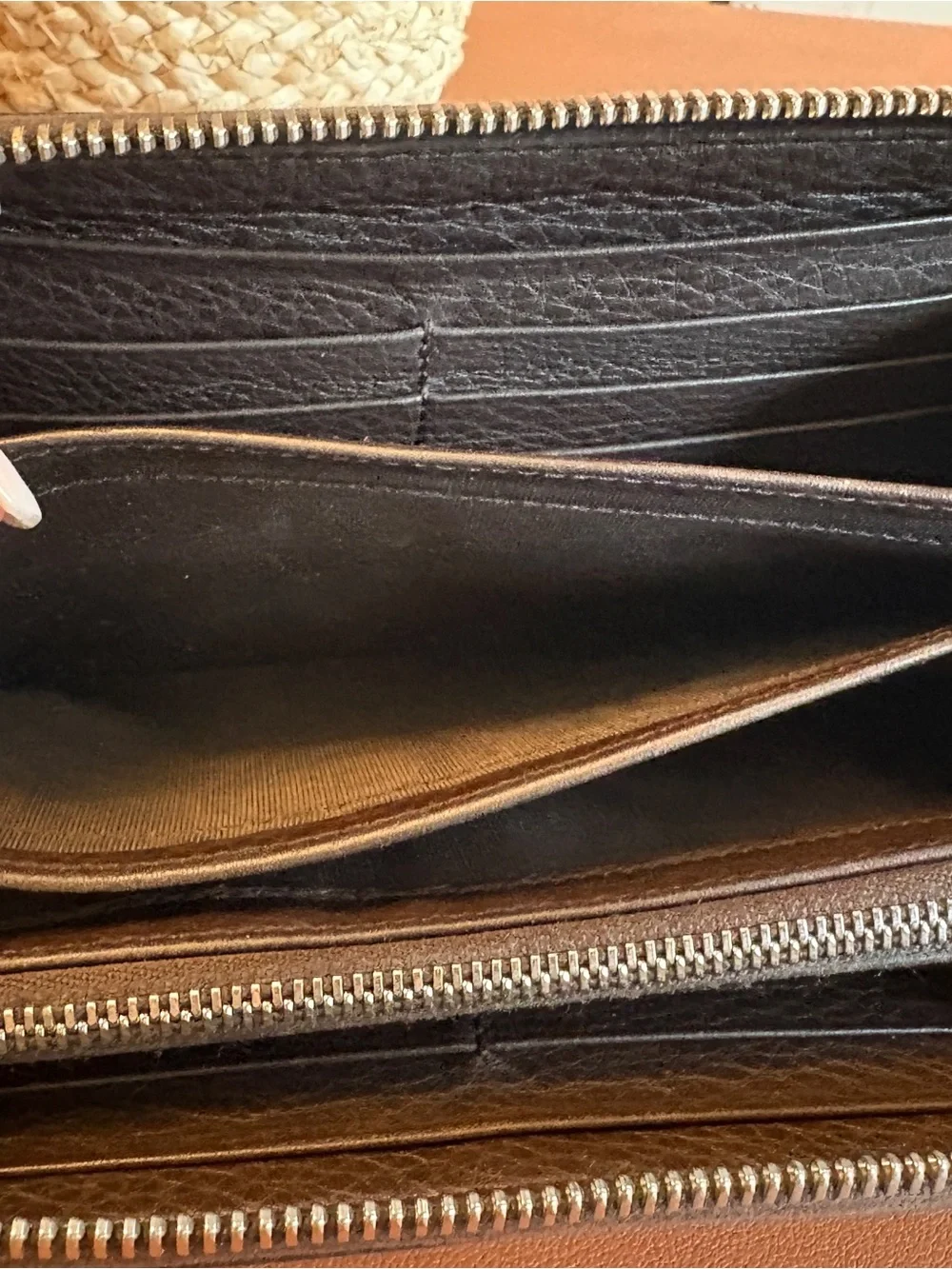 Gucci Dark Brown Leather Zip-Around Wallet
